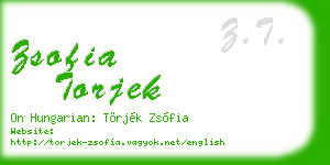 zsofia torjek business card
