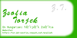 zsofia torjek business card